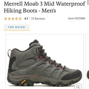 Merrell Moab Mid 3 New mens 10 grey and blue version